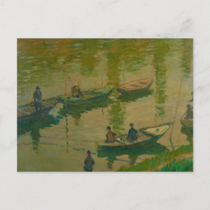 Vissers aan de Seine bij Poissy - Claude Monet Briefkaart