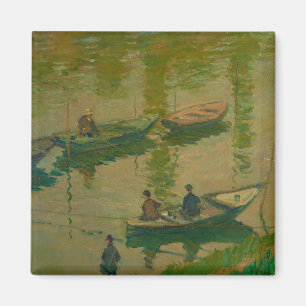 Vissers aan de Seine bij Poissy - Claude Monet - Magneet