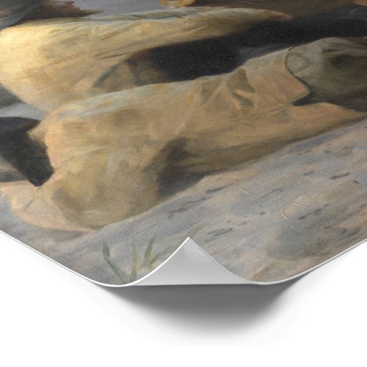 Vissers bij Skagen Beach, P.S. Krøyer, Kunst Poster (Hoek)