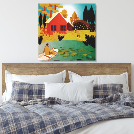 vissers canvas afdruk (Insitu (Slaapkamer))