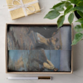 Vissers die een net op de Noordstrand van Skagen d Tissuepapier (Geschenk)