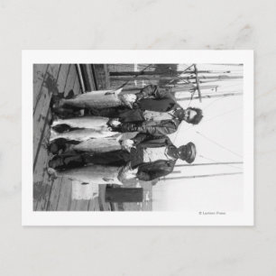 Vissers en zalm op Docks, Washington Briefkaart