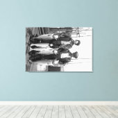 Vissers en zalm op Docks, Washington Canvas Afdruk (Insitu (Houten vloer))