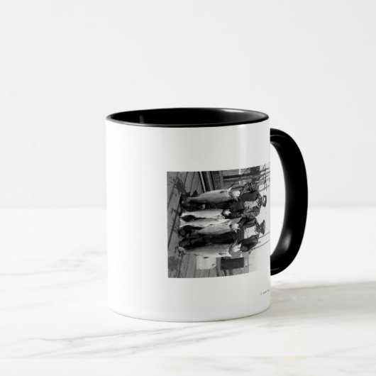 Vissers en zalm op Docks, Washington Mok (Voorkant rechts)