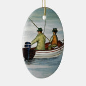 Vissers en zoons keramisch ornament (Rechts)