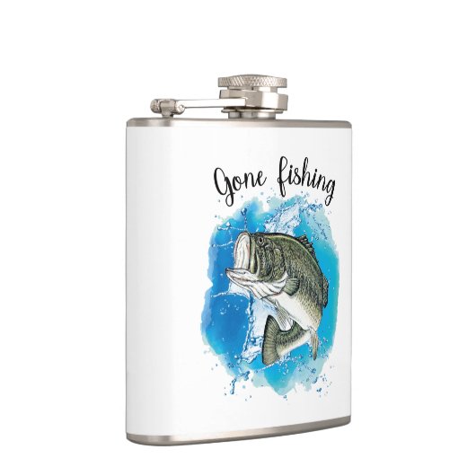 Vissers fles met vinylwikkel heupfles (Rechts)