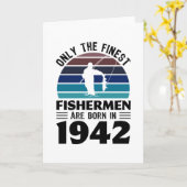 Vissers geboren in 1942 80e verjaardag Vist Gift Kaart (Gele Bloem)