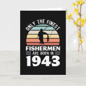 Vissers geboren in 1943 80e verjaardag Vist Gift Kaart (Gele Bloem)