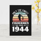 Vissers geboren in 1944 80e verjaardag Vist Gift Kaart (Gele Bloem)