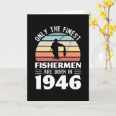 Vissers geboren in 1946 80e verjaardag Vist Gift Kaart (Gele Bloem)