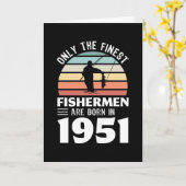 Vissers geboren in 1951 70e verjaardag Vist Gift Kaart (Gele Bloem)