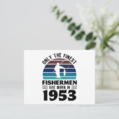 Vissers geboren in 1953 70e verjaardag Vist Gifts Briefkaart (Staand voorkant)