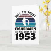 Vissers geboren in 1953 70e verjaardag Vist Gifts Kaart (Gele Bloem)