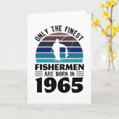 Vissers geboren in 1965 60e verjaardag Vist Gifts Kaart (Gele Bloem)