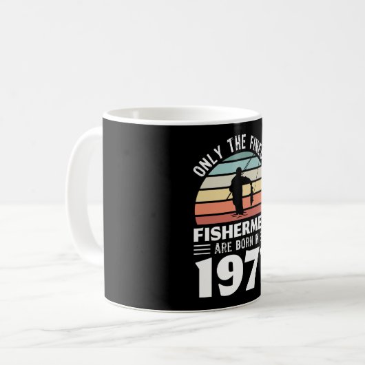 Vissers geboren in 1971 50e verjaardag Vist Gift Koffiemok (Voorkant links)