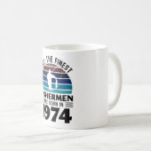 Vissers geboren in 1974 50e verjaardag Vist Gifts Koffiemok (Voorkant rechts)