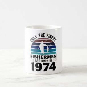 Vissers geboren in 1974 50e verjaardag Vist Gifts Koffiemok