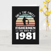 Vissers geboren in 1981 40e verjaardag Geviste Gif Kaart (Gele Bloem)