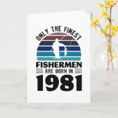 Vissers geboren in 1981 40e verjaardag Vist cadeau Kaart (Gele Bloem)