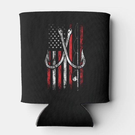 Vissers - Gevist - Amerikaanse vlag - Gevist Blikjeskoeler (Achterkant)