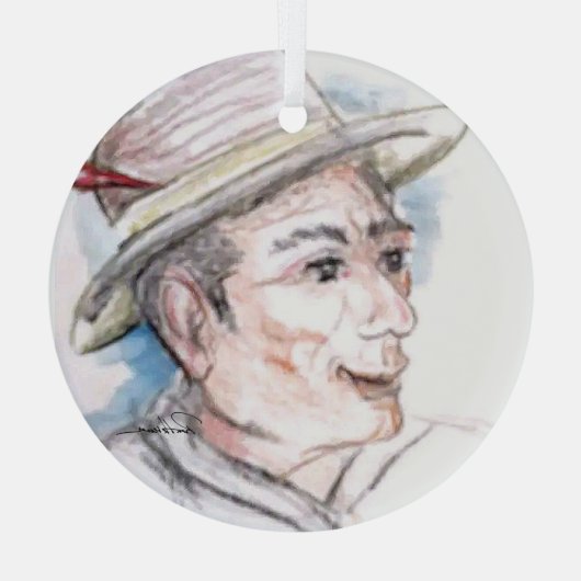 Vissers Glas Ornament (Achterkant)