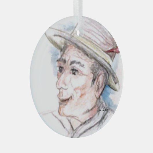 Vissers Glas Ornament (Voorkant Rechts)