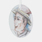 Vissers Glas Ornament (Voorkant links)