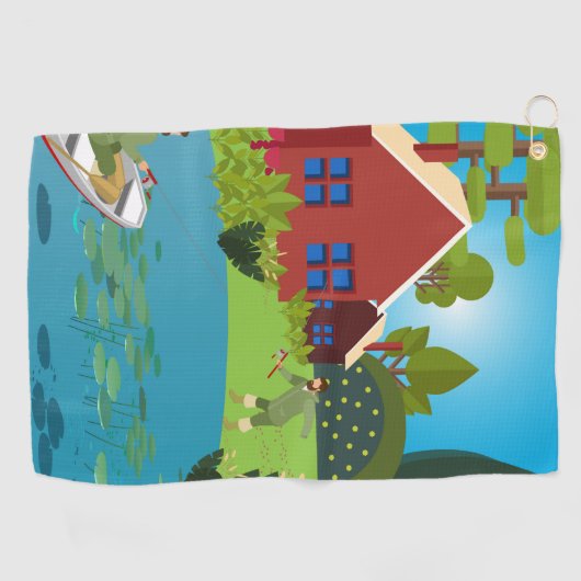 Vissers Golfhanddoek (Horizontaal)