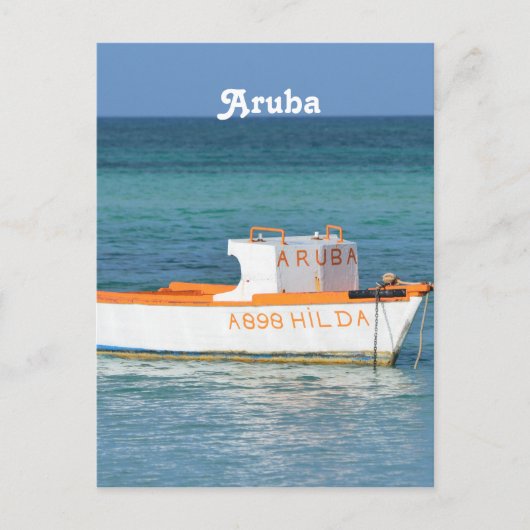 Vissers hut-strand briefkaart (Voorkant)