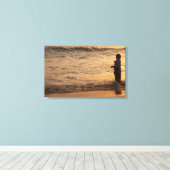Vissers in Bali, Indonesië - Canvas Kunstprint Afdruk (Insitu (Houten vloer))