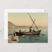 Vissers in het Zee van Galilea - Oude drukkerij Briefkaart (Voorkant / Achterkant)