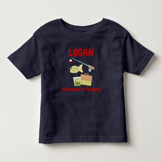 Vissers in opleiding | Tackbox Geviste hendel Kinder Shirts (Voorkant)