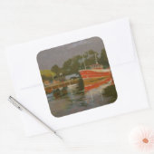 Vissers kade 2 vierkante sticker (Envelop)