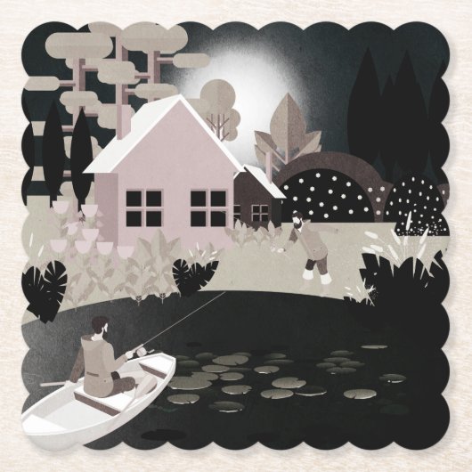 Vissers Kartonnen Onderzetters (Voorkant)