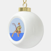 Vissers kerstbal keramische bal ornament (Rechts)