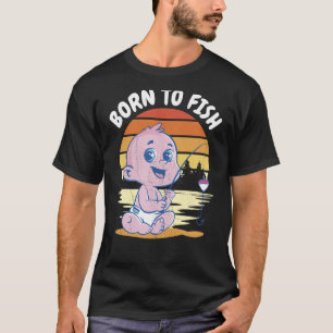 Visser's kind Geboren om te vissen T-shirt