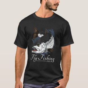 Vissers Kunst Zalm Forel Verslaafd Grap Vlieg Viss T-shirt