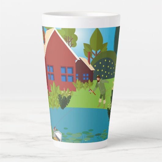 Vissers Latte Mok (Voorkant)