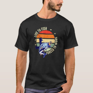 Vissers leven van vis die Gevist moet worden om te T-shirt