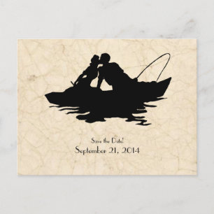 Vissers Liefhebbers Boot Save the Date Aankondigingskaart