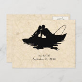 Vissers Liefhebbers Boot Save the Date Aankondigingskaart (Voorkant / Achterkant)