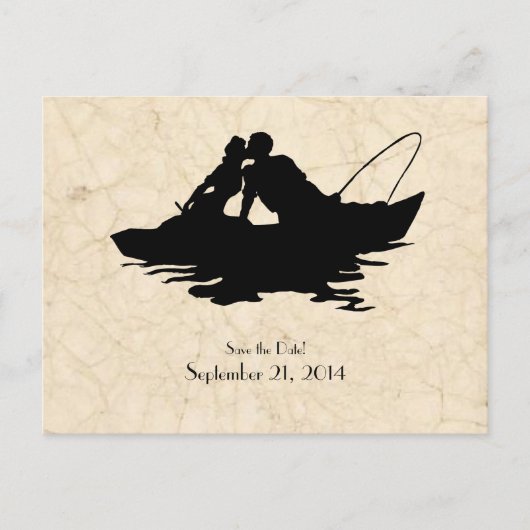  Vissers Liefhebbers Boot Save the Date Aankondigingskaart (Voorkant)