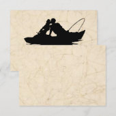 Vissers Lovers Boat dank u Bedankkaart (Voorkant / Achterkant)