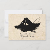 Vissers Lovers Boat dank u Bedankkaart (Achterkant)