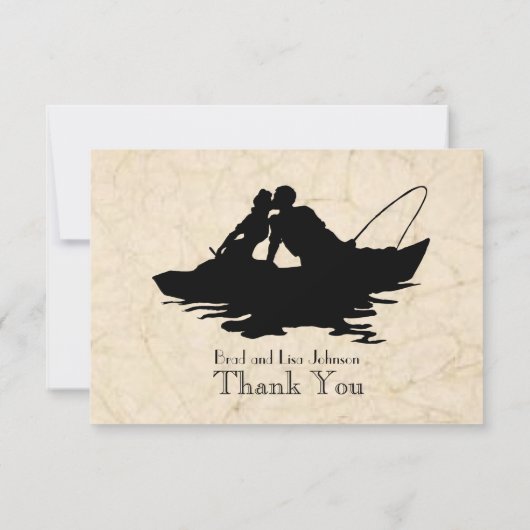 Vissers Lovers Boat dank u Bedankkaart (Achterkant)