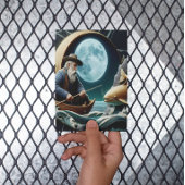 Vissers maanverlichte vangst briefkaart