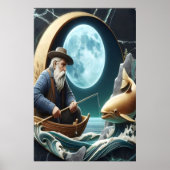 Vissers maanverlichte vangst poster (Voorkant)