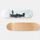 *~* VISSERS - Man vissen Initialen Persoonlijk Skateboard (Horizontaal)