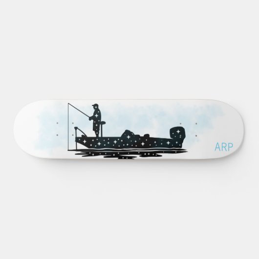 *~* VISSERS - Man vissen Initialen Persoonlijk Skateboard (Horizontaal)