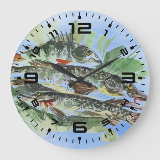 Vissers Mannen kever Acrylwand Grote Klok (Voorkant)